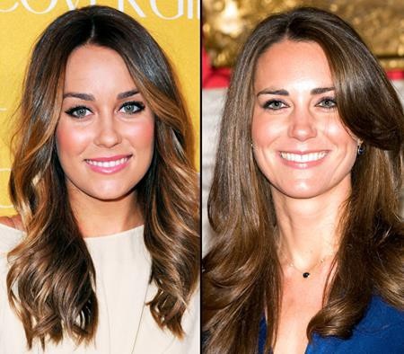 Hoa mắt với những cặp “sao” giống nhau y đúc - 8 Một bên là Lauren Conrad, nữ diễn viên nổi tiếng và một bên là Kate Middleton, Công nương nước Anh, vốn chẳng có gì liên quan nhưng cả hai lại trông giống nhau đến bất ngờ.