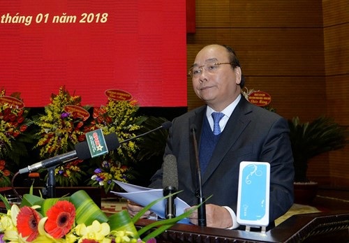 Bộ Quốc phòng công bố thành lập Bộ tư lệnh Tác chiến không gian mạng - 2 Thủ tướng Chính phủ Nguyễn Xuân Phúc phát biểu chỉ đạo buổi lễ.