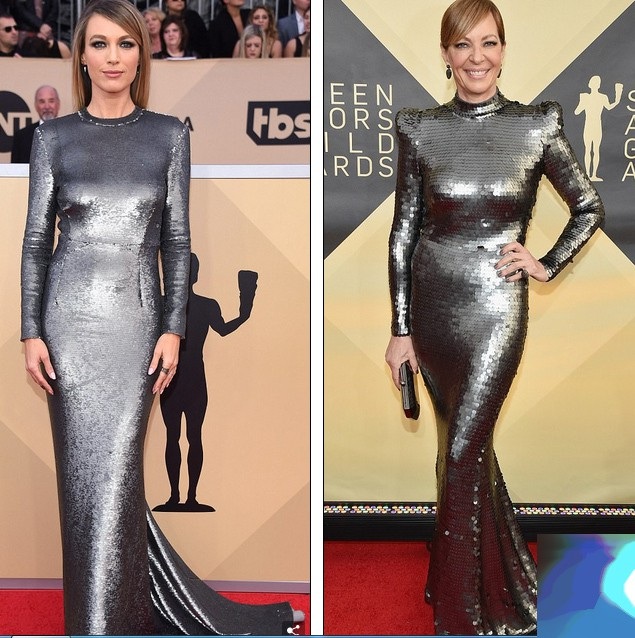 Những bộ cánh thảm họa trên thảm đỏ lễ trao giải SAG - 7
Natalie Zea và Allison Janney diện trang phục như của người ngoài hành tinh