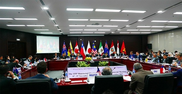 Điều gì chờ đợi châu Á năm 2018? - 2 Các bộ trưởng của 11 nước thành viên tham gia TPP nhóm họp tại Việt Nam bên lề hội nghị cấp cao APEC vào tháng 11/2017 (Ảnh: Xuân Ngọc)