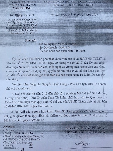 Hà Nội: Hàng trăm hộ dân kẹt trong dự án treo "nín thở" chờ được "giải cứu"! - 5
UBND TP Hà Nội chỉ đạo “giải cứu” hàng trăm hộ dân khỏi dự án quy hoạch treo.