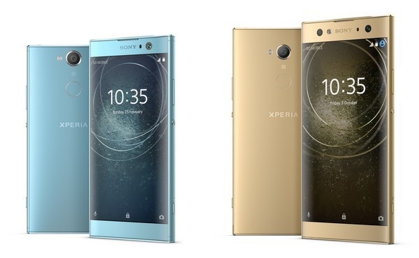 Sony trình làng bộ đôi smartphone tầm trung tại CES 2018 - 2 Sony XA2 (trái) và XA2 Ultra giống nhau về thiết kế, chỉ khác nhau về kích thước và khác biệt chút ít ở camera trước