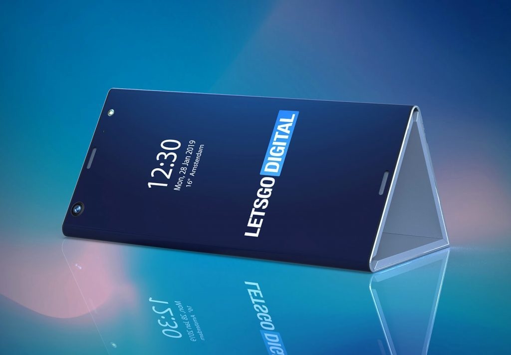 Concept smartphone màn hình gập của Intel có thể "hóa thân" thành kim tự tháp