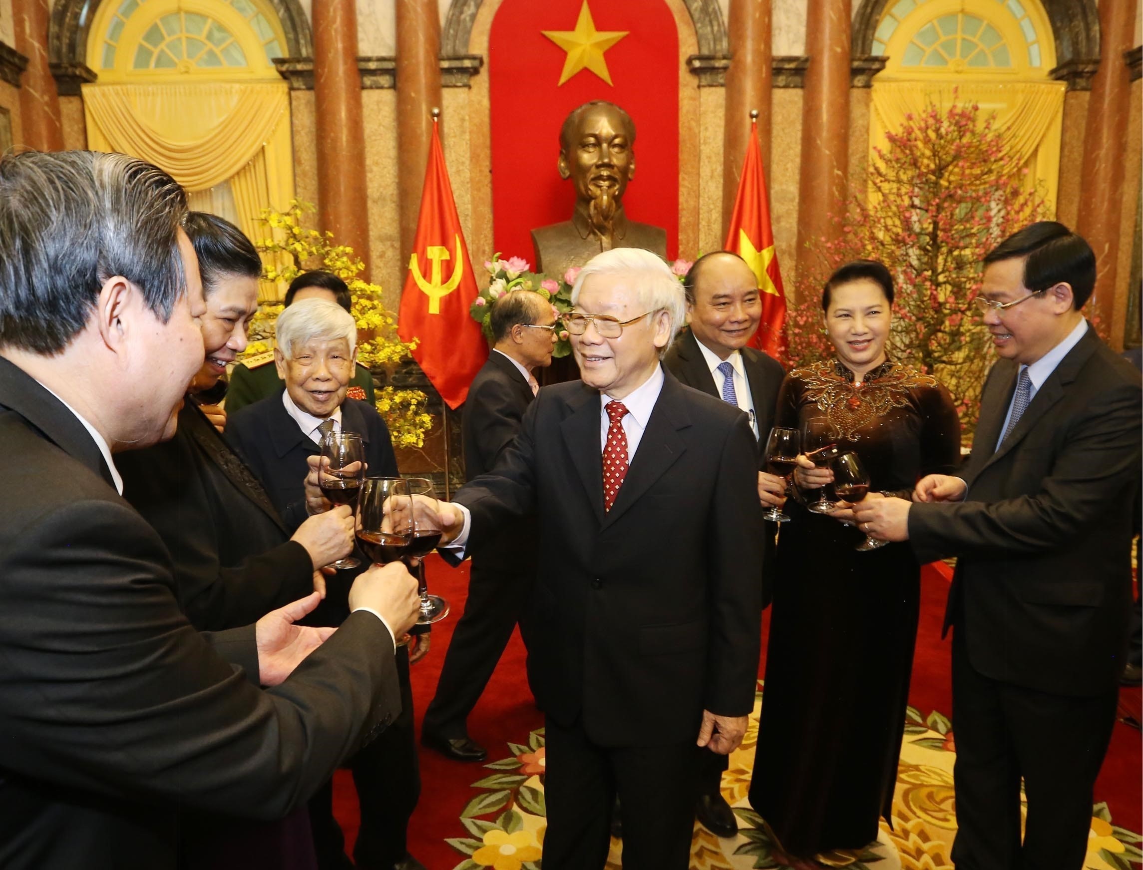 Tổng Bí thư, Chủ tịch nước Nguyễn Phú Trọng chúc Tết lãnh đạo Đảng, Nhà nước