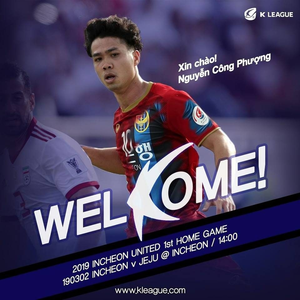 Trang chủ K-League chào đón Công Phượng bằng tiếng Việt