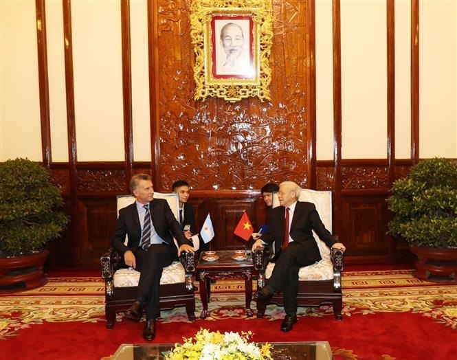 Tổng Bí thư, Chủ tịch nước Nguyễn Phú Trọng hội đàm với Tổng thống Argentina
