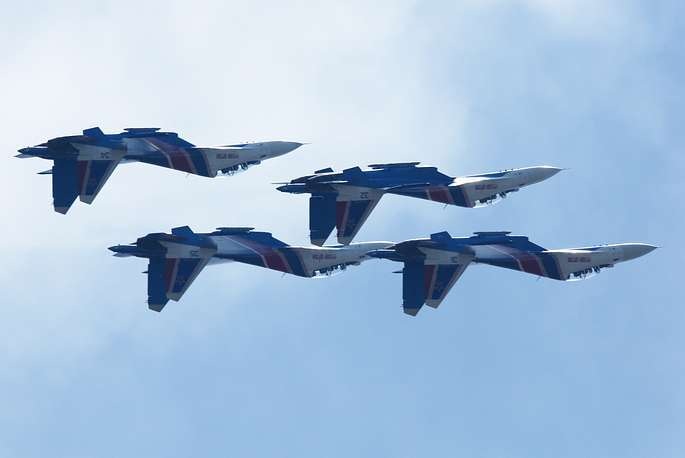 Máy bay quân sự Nga phô diễn sức mạnh tại triển lãm hàng không