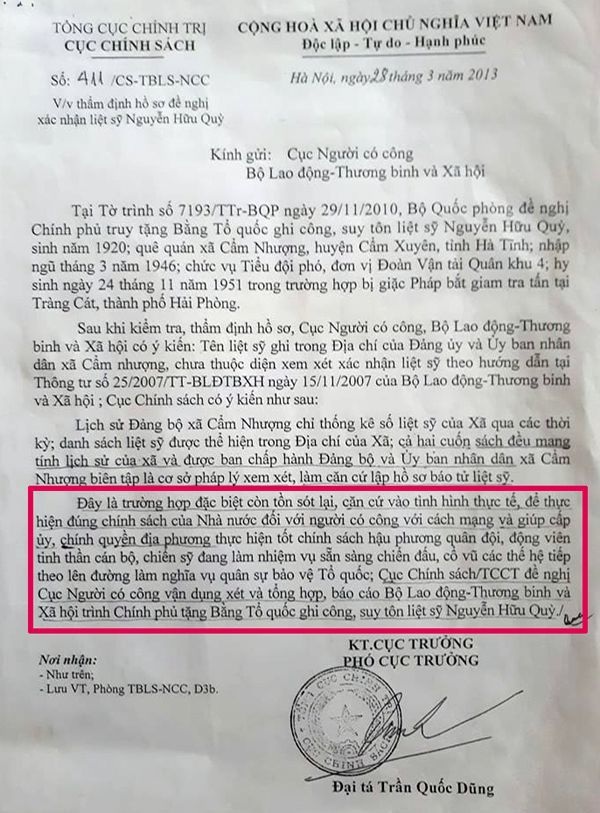Vụ có tên tại Đài tưởng niệm vẫn không được công nhận liệt sĩ: Người con nhận tin vui - 3 Vụ có tên tại Đài tưởng niệm vẫn không được công nhận liệt sĩ: Người con nhận tin vui - 3