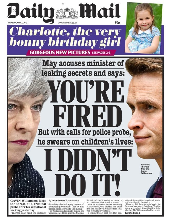 Chính trường Anh rúng động vụ rò rỉ thông tin về Huawei khiến Bộ trưởng mất chức