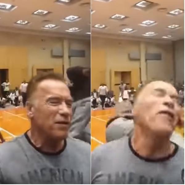 Cựu Thống đốc California bị đá vào lưng