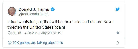 Vùng Vịnh nóng lên từng ngày: Ông Trump lại dọa Iran