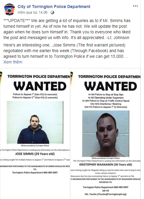Nghi phạm Mỹ hứa đầu thú nếu tin truy nã được 15.000 lượt thích