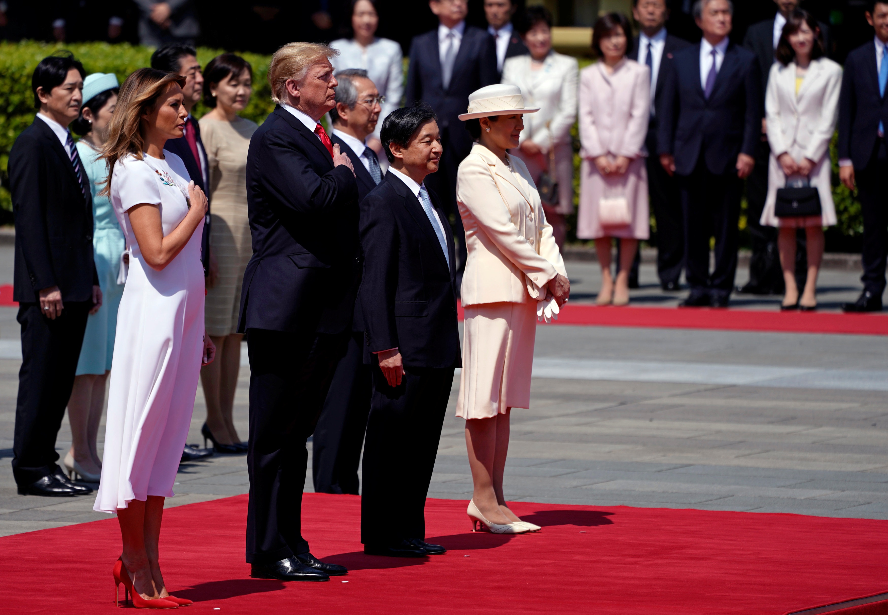 Tân Nhật hoàng đón tiếp Tổng thống Trump trong cuộc gặp lịch sử