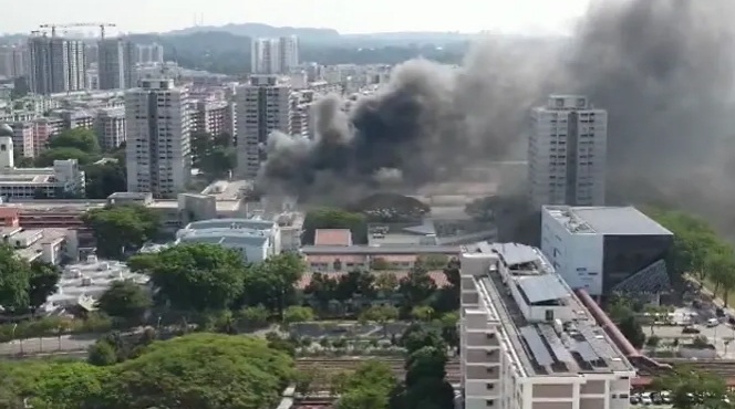 Cháy lớn ở Singapore, 8 người nhập viện