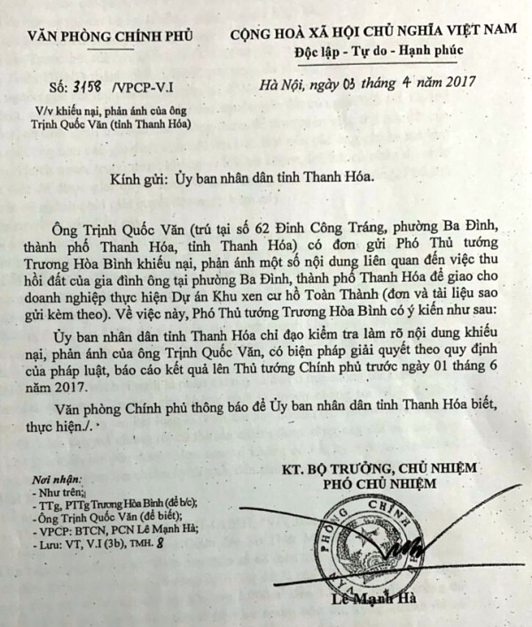Thanh Hoá: Dự án kéo dài gần 15 năm và 4 lần Phó Thủ tướng chỉ đạo - 2 Thanh Hoá: Dự án kéo dài gần 15 năm và 4 lần Phó Thủ tướng chỉ đạo - 2