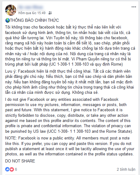 Cảnh giác với những bài viết thông báo bảo mật chia sẻ tràn lan trên Facebook - Ảnh 1.