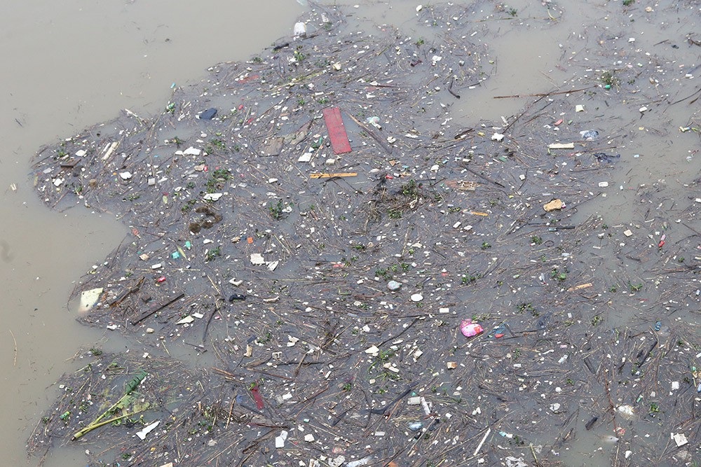 Hà Nội: Sông Hồng xuất hiện nhiều củi rác trôi dạt - Ảnh 5.