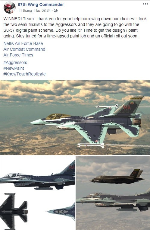 Vì sao Mỹ tính “cải trang” máy bay F-16 giống Su-57 của Nga? - Ảnh 2. Vì sao Mỹ tính “cải trang” máy bay F-16 giống Su-57 của Nga? - Ảnh 2.
