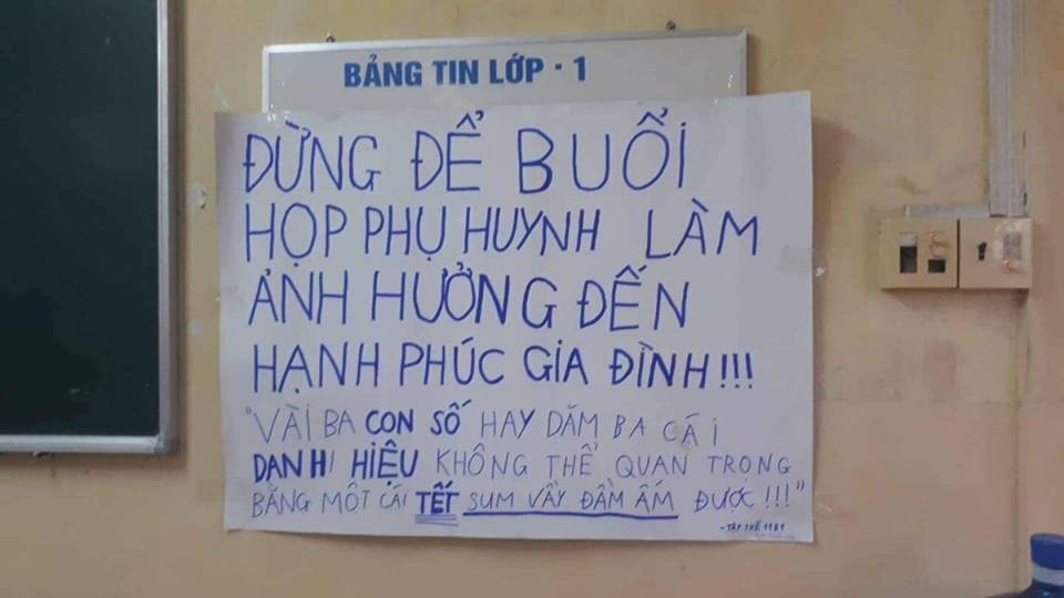 Đằng sau những bức ảnh chế “Đừng để họp phụ huynh ảnh hưởng hạnh phúc gia đình” - Ảnh 1.