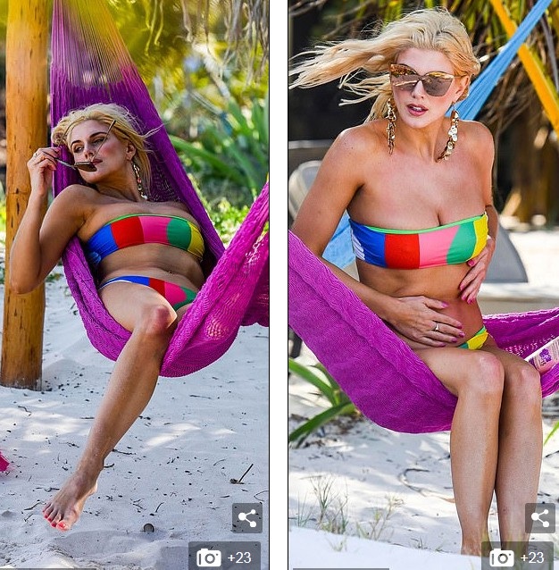 Ashley James quyến rũ với áo tắm nhiều màu - Ảnh 12.