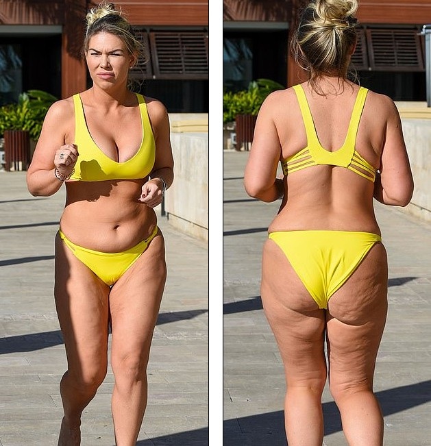 Frankie Essex vẫn tự tin diện bikini dù thân hình kém thon gọn - 2
Sao truyền hình thực tế 31 tuổi diện bộ áo tắm vàng nổi bật để lộ thân hình nhăn nheo