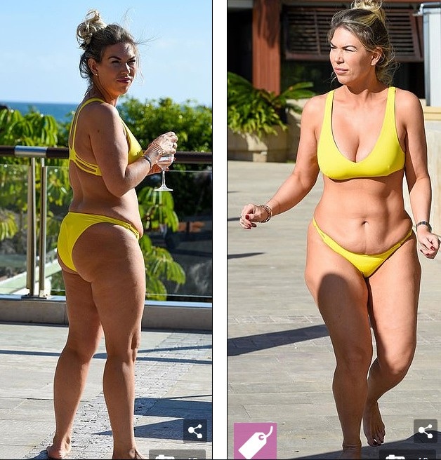 Frankie Essex vẫn tự tin diện bikini dù thân hình kém thon gọn - 5
Frankie chia sẻ, cô đã thay đổi nhiều thói quen ăn uống của mình và áp dụng chế độ tập thể dục mới. Cô đã ghi nhận sự biến đổi của mình rõ rệt. Cựu ngôi sao của show truyền hình Towie cũng chia sẻ bí quyết giảm cân của cô với The Sun Online.