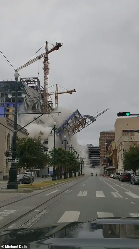 Kinh hoàng tòa nhà đang xây dựng bất ngờ đổ sập