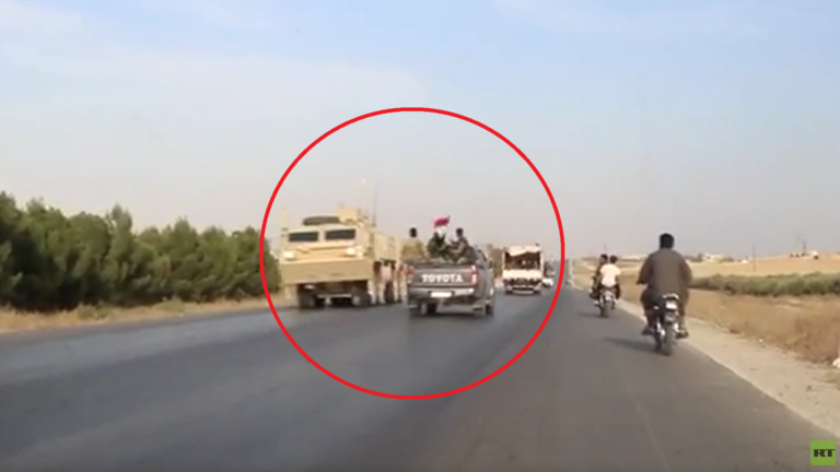 Xe thiết giáp Mỹ bất ngờ chạm mặt quân nhân Damascus giữa “chảo lửa” Syria