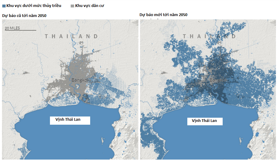 Nghiên cứu cảnh báo nguy cơ phía Nam Việt Nam ngập dưới nước vào năm 2050