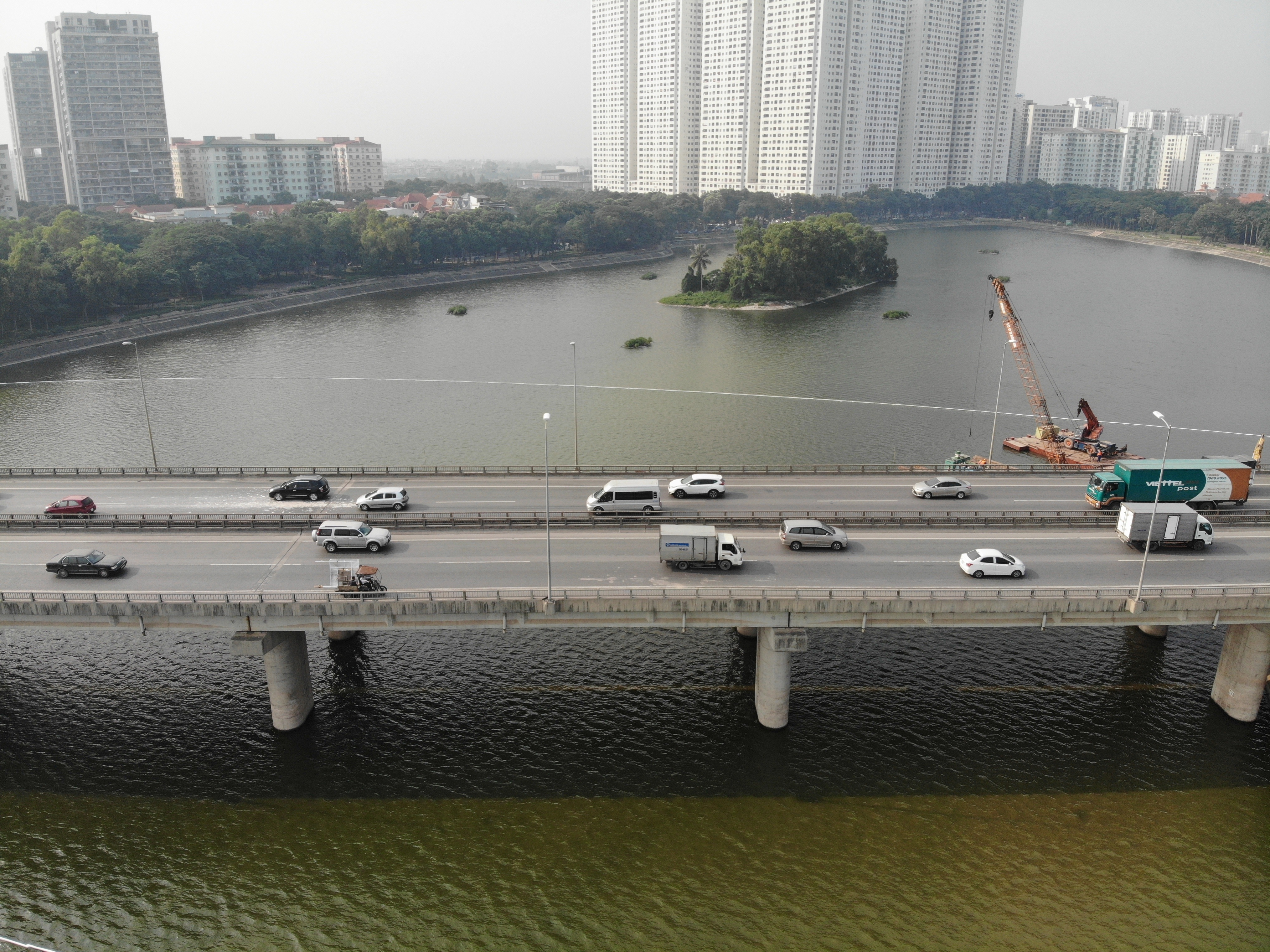 Hà Nội: Bắt đầu ran m gót gúc hồ Linh Đm, thi công 2 cượu vượt - 6 Hà Nội: Bắt đầu ran m gót gúc hồ Linh Đm, thi công 2 cượu vượt - 6