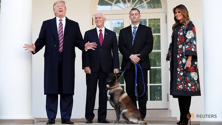 Ông Trump tiếp “đặc vụ 4 chân” trong chiến dịch tiêu diệt thủ lĩnh IS