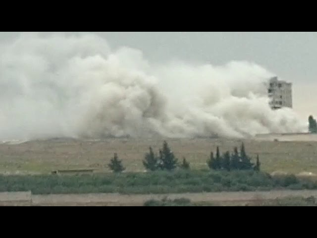 Syria cắt bom san phẳng tòa nhà cao tầng của khủng bố