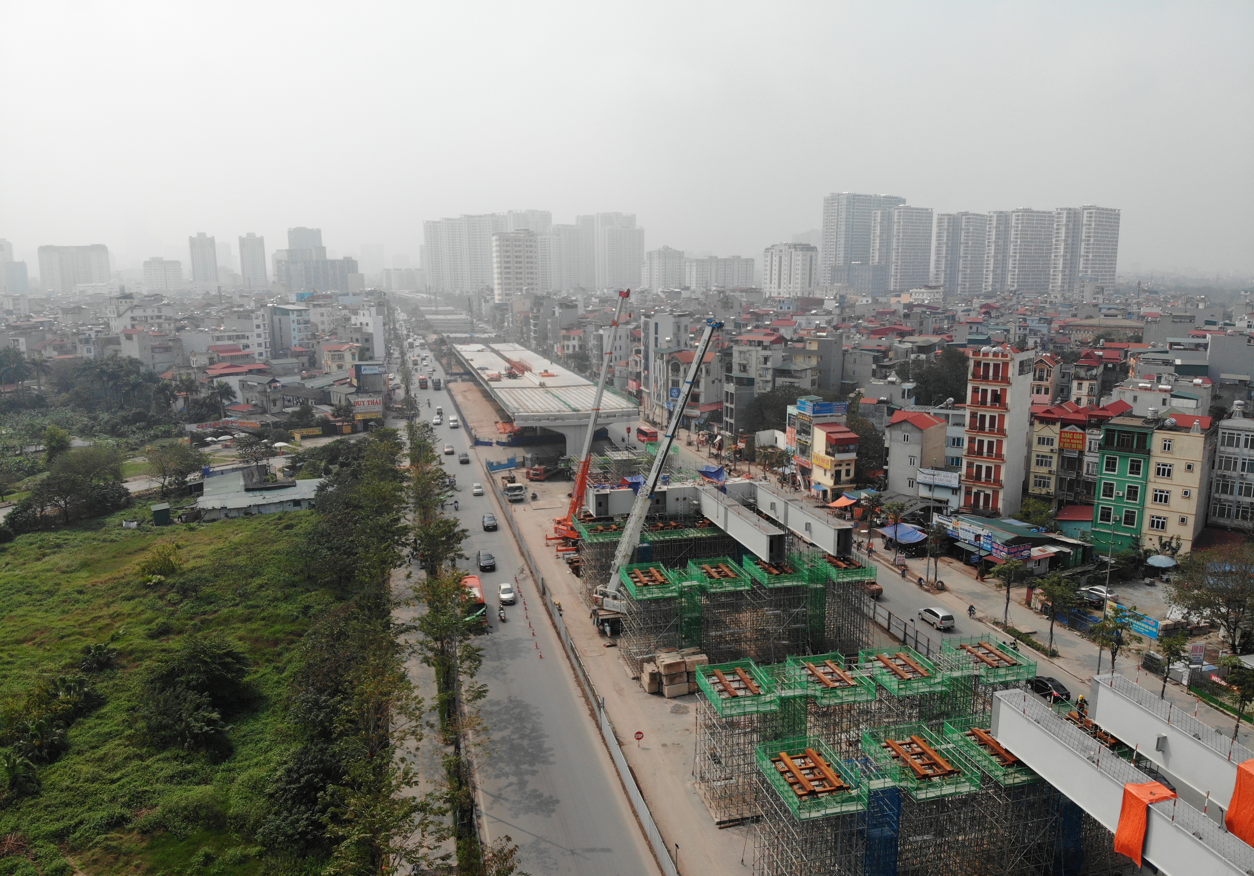 Hà Nội: Toàn cảnh đường vành đai 3 trên cao sau gần 2 năm thi công - 2 Hà Nội: Toàn cảnh đường vành đai 3 trên cao sau gần 2 năm thi công - 2