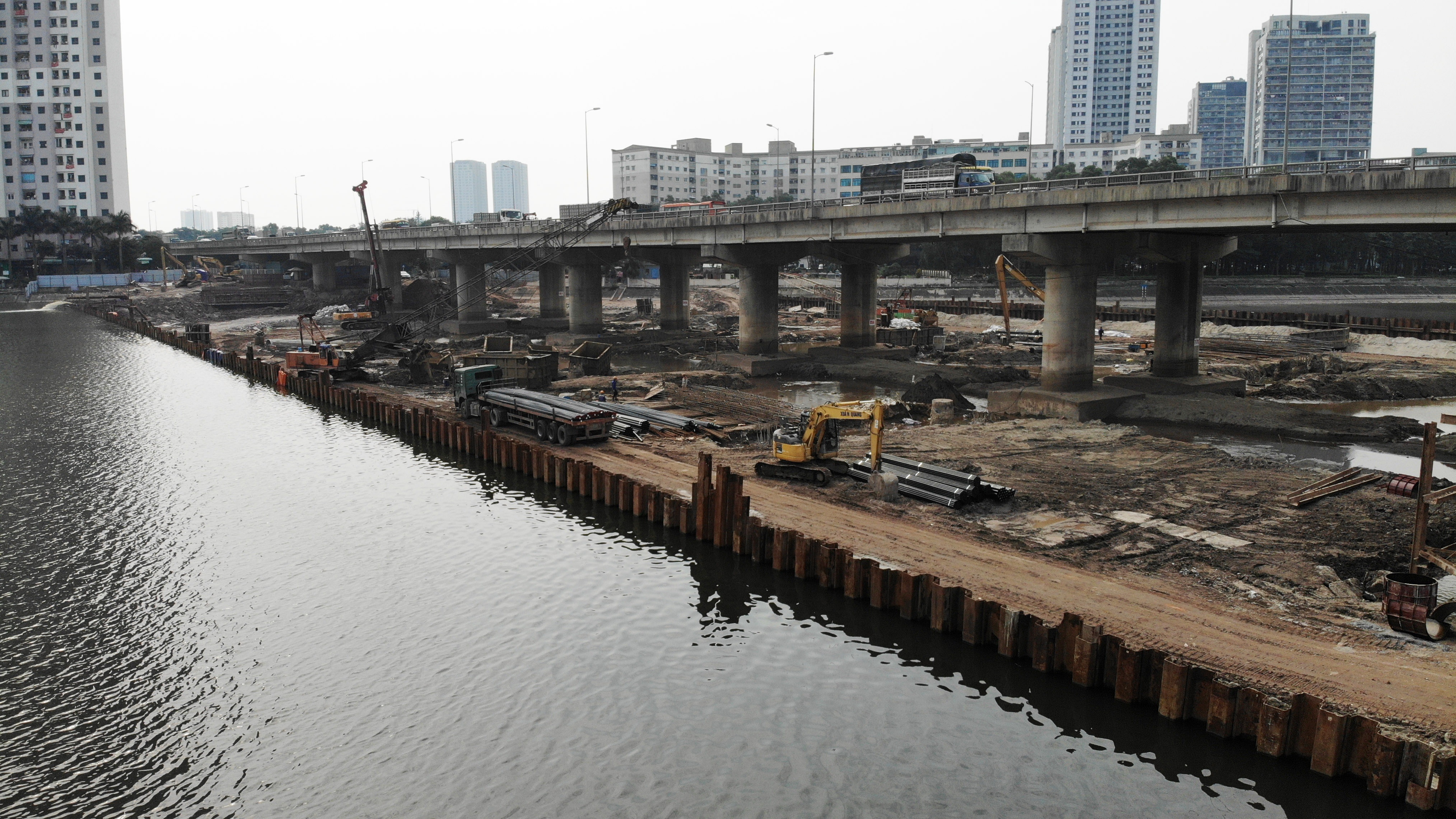 Toàn cảnh dự án đường vành đai 3 dưới thấp qua hồ Linh Đàm - 5