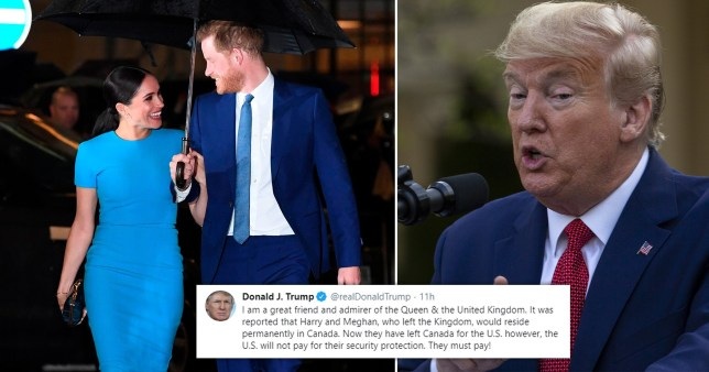 Vợ chồng Harry thẳng thừng đáp trả Tổng thống Trump chuyện phí an ninh