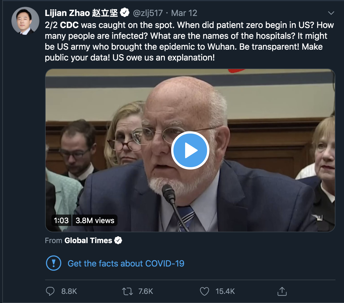 Twitter gắn nhãn cảnh báo với bình luận của quan chức Trung Quốc