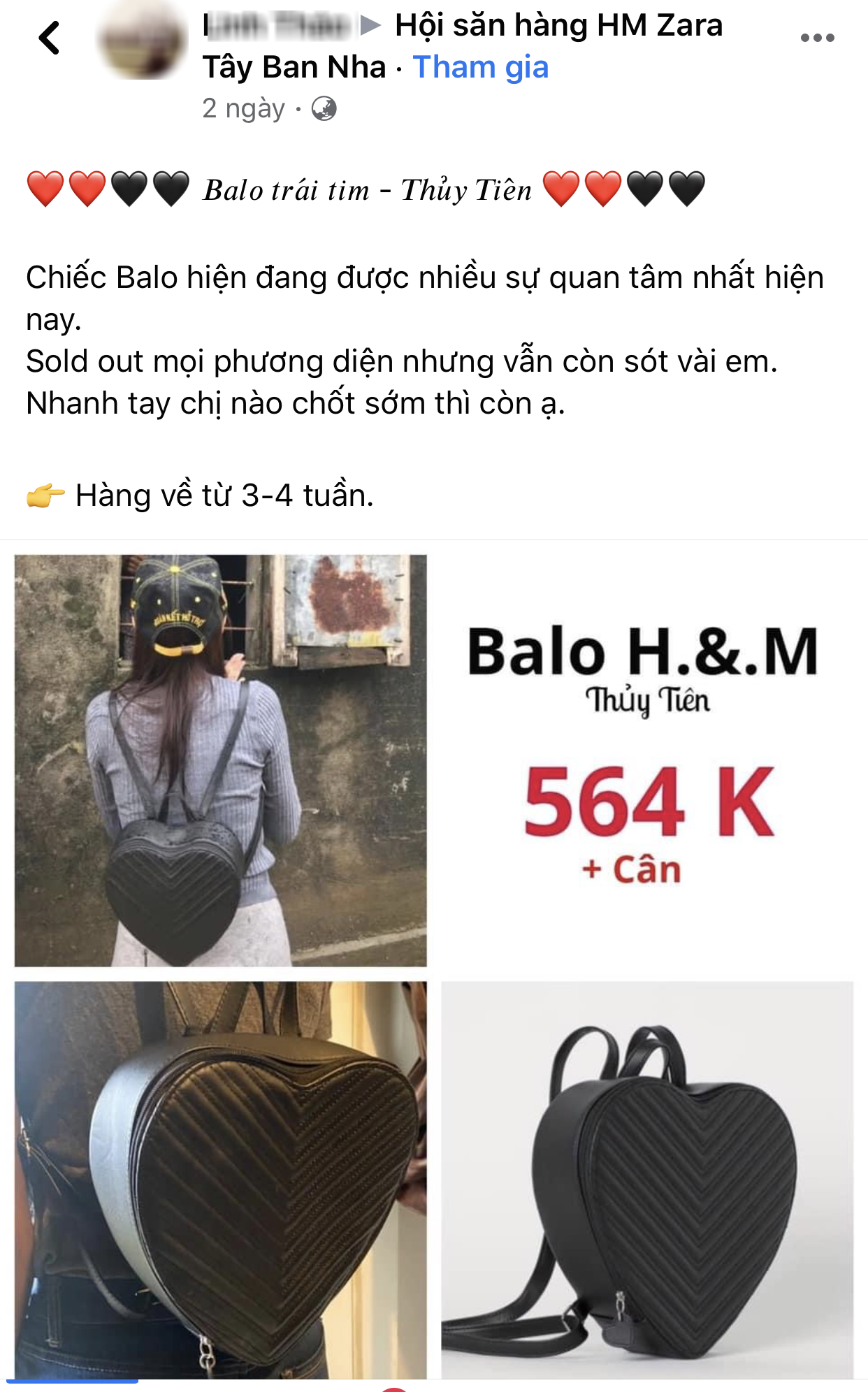 Dân mạng thích thú, đổ xô đi mua balo trái tim giống ca sĩ Thủy Tiên - 1