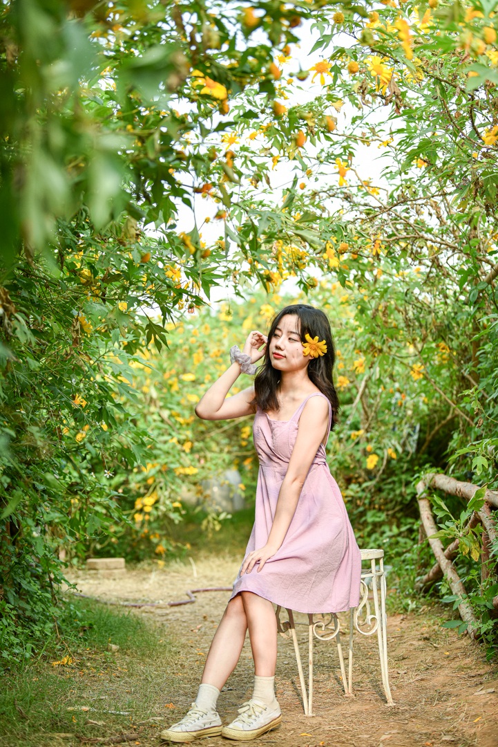 View - Thích thú check-in với hoa dã quỳ đẹp ngất ngây ngay giữa lòng Hà Nội | Báo Dân trí