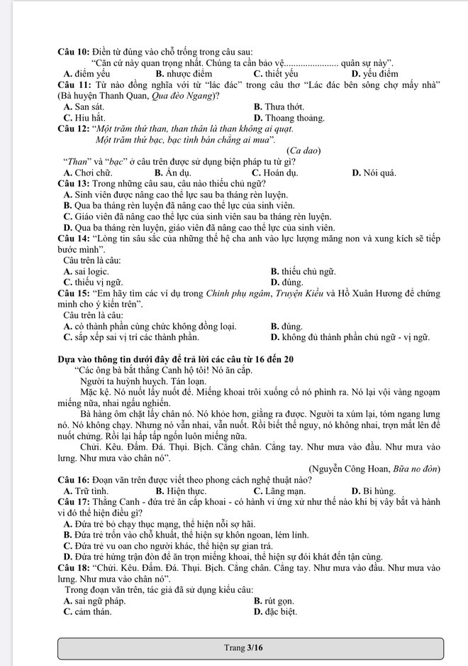 View - Đề mẫu thi Đánh giá năng lực 2021 của ĐH Quốc gia TPHCM có gì? | Báo Dân trí