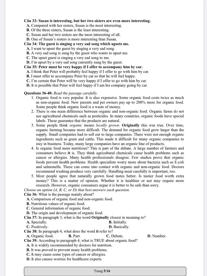 View - Đề mẫu thi Đánh giá năng lực 2021 của ĐH Quốc gia TPHCM có gì? | Báo Dân trí