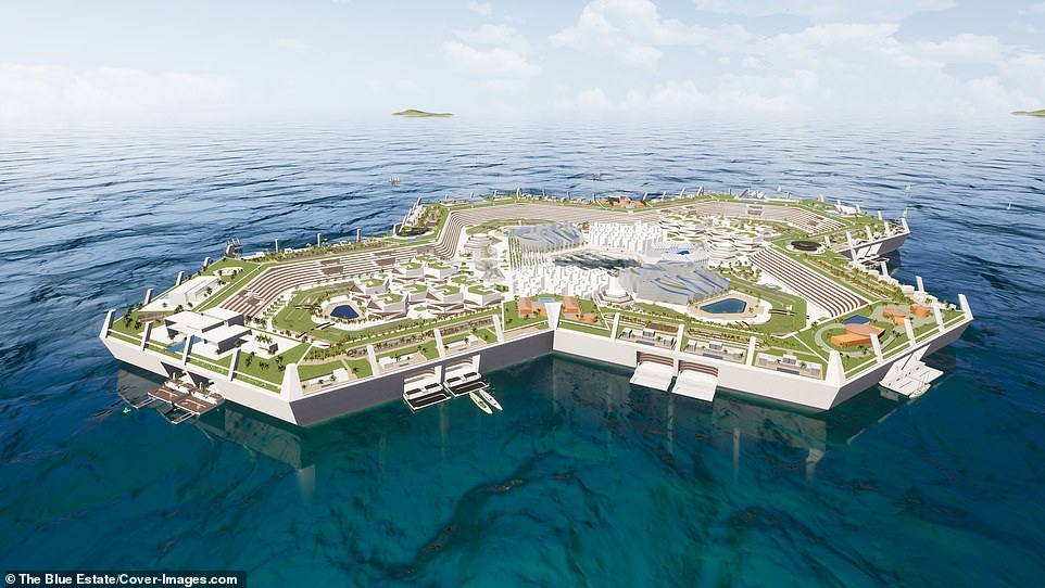 View - Choáng ngợp khung cảnh thành phố nổi trên biển đầu tiên thế giới | Báo Dân trí