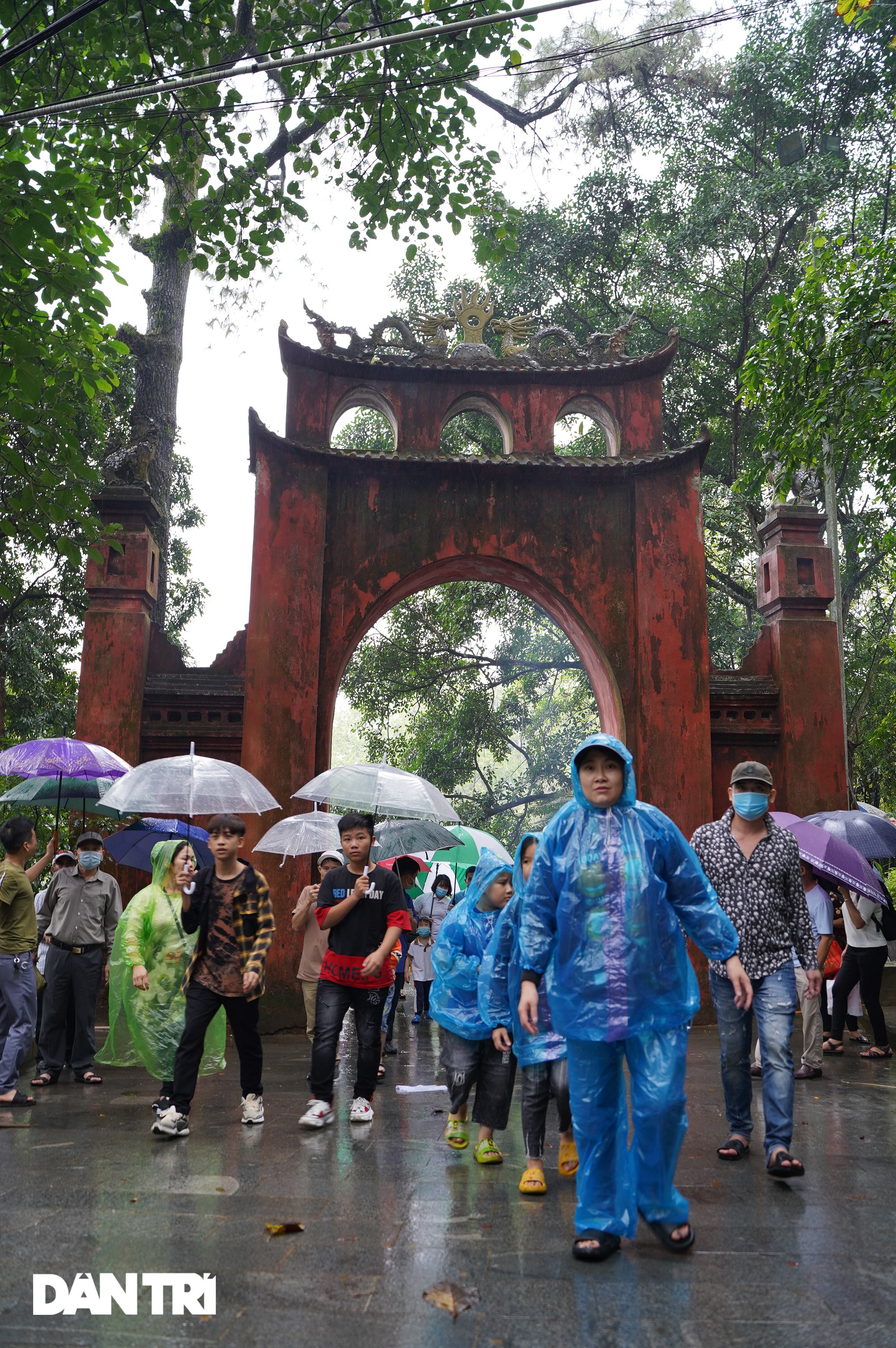 Thousands of visitors in the rain team went to Hung Temple even though it wasn't the festival day - 3