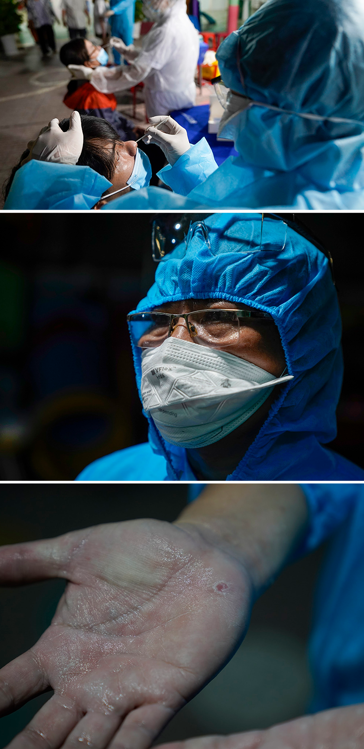 Đôi mắt ngàu đỏ của nữ y tá khi ca nhiễm từ nhóm truyền giáo tăng kỷ lục - 8 Đôi mắt ngàu đỏ của nữ y tá khi ca nhiễm từ nhóm truyền giáo tăng kỷ lục - 8