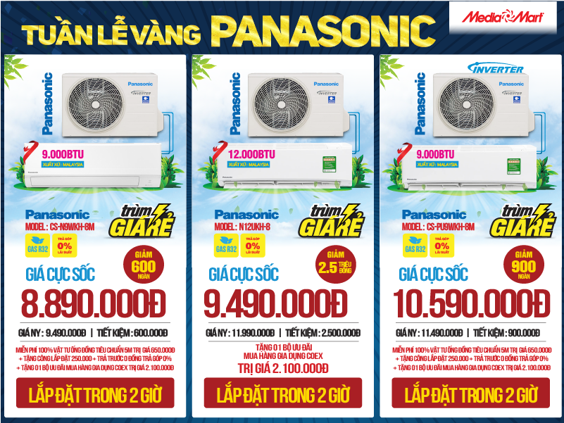 Tuần lễ vàng Panasonic: Mua điều hòa tặng quà đến 2 triệu đồng tại MediaMart - 2