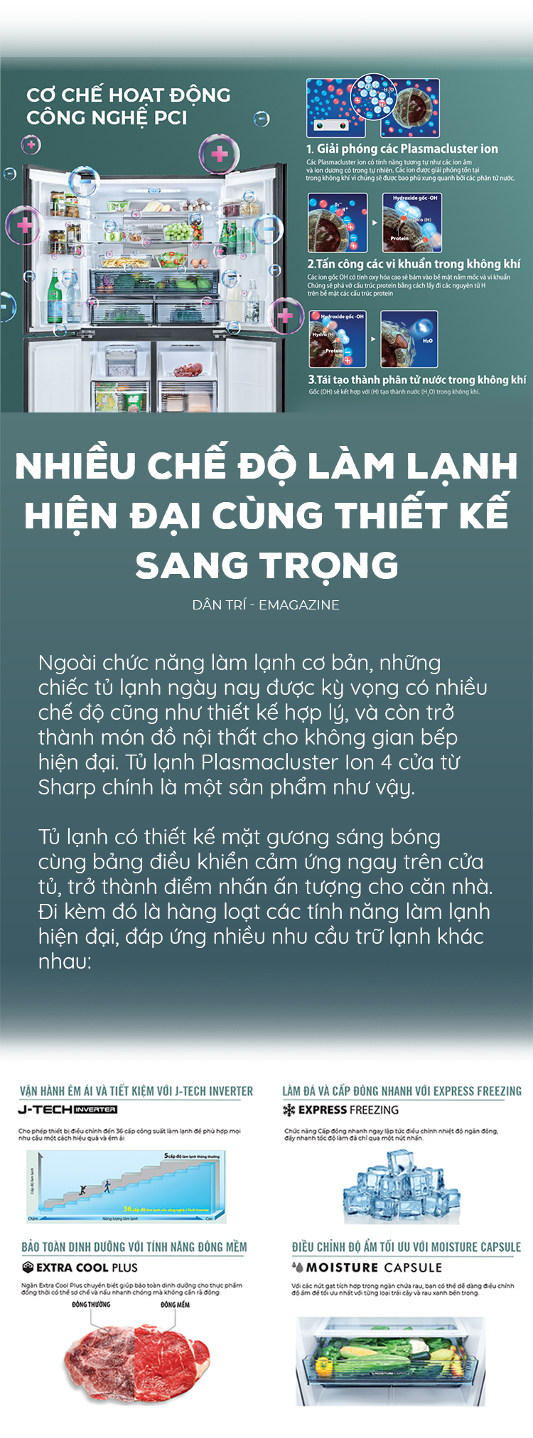 Sharp giới thiệu tủ lạnh chủ động diệt khuẩn bằng Plasmacluster Ion - 6 Sharp giới thiệu tủ lạnh chủ động diệt khuẩn bằng Plasmacluster Ion - 6