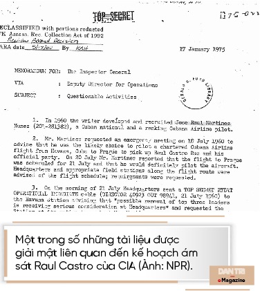 Hồ sơ giải mật: Âm mưu đầu tiên của CIA nhằm ám sát ông Raul Castro - 10 Hồ sơ giải mật: Âm mưu đầu tiên của CIA nhằm ám sát ông Raul Castro - 10