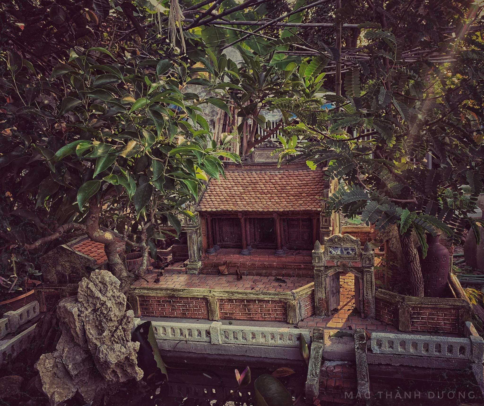 Nhà cổ Bắc Bộ thu nhỏ trong tiểu cảnh đẹp như tranh của gia chủ Hải Phòng - 1