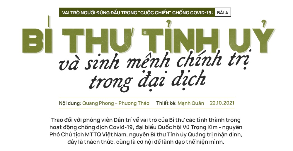 Bí thư tỉnh ủy và sinh mệnh chính trị trong đại dịch - 1 Bí thư tỉnh ủy và sinh mệnh chính trị trong đại dịch - 1