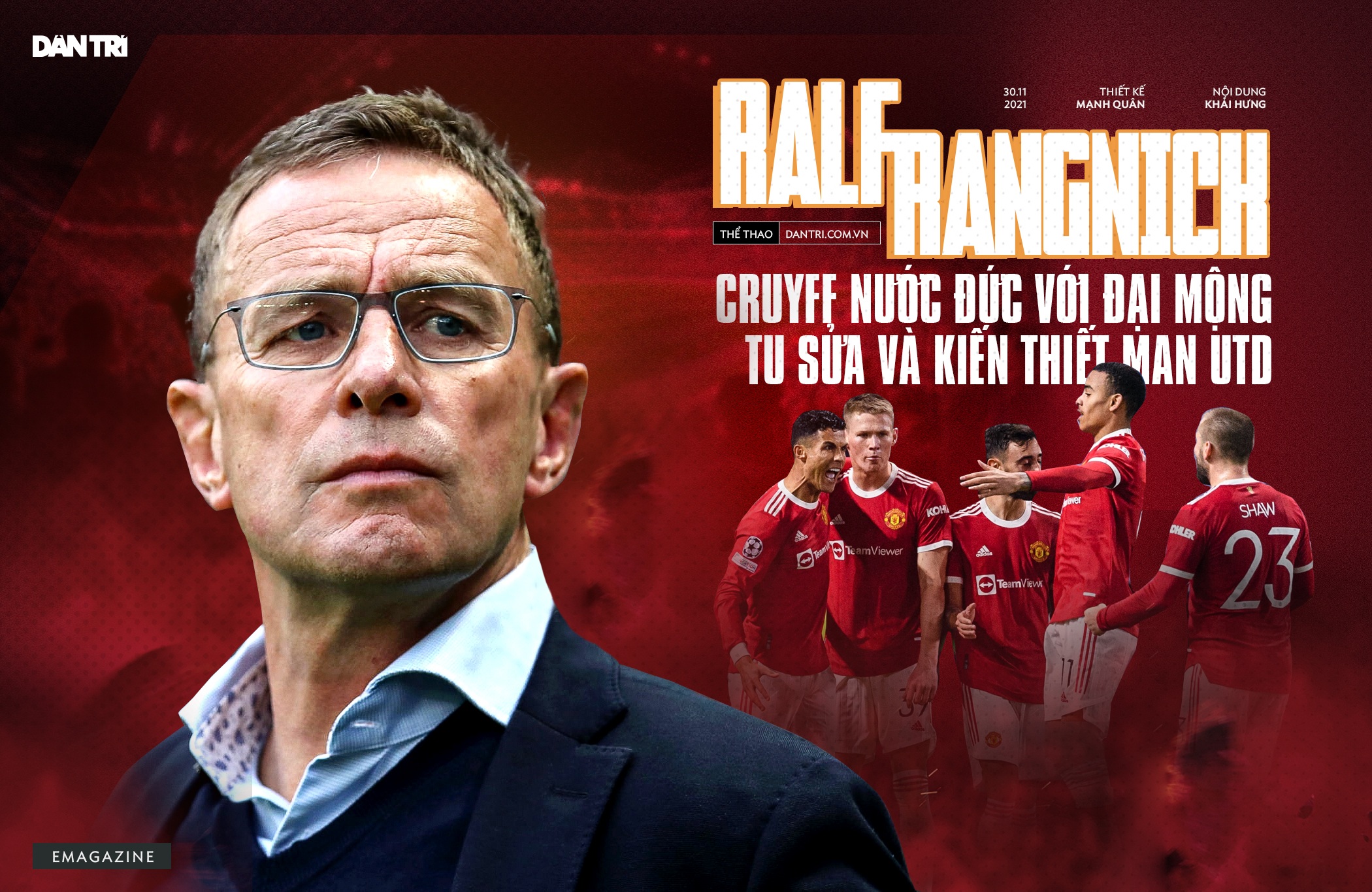 Ralf Rangnick: Cruyff nước Đức với đại mộng tu sửa và kiến thiết Man Utd