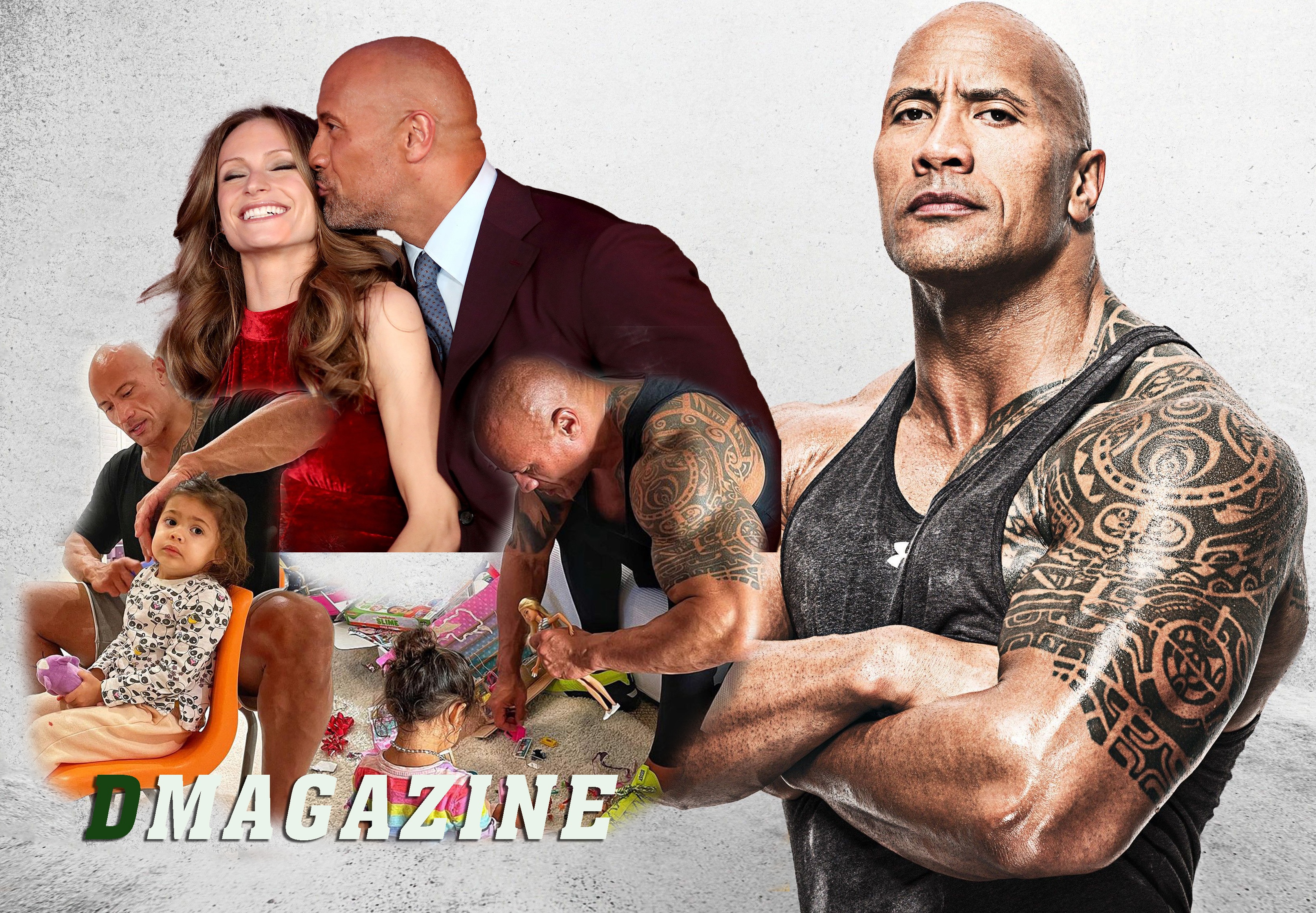 "The Rock" Dwayne Johnson: A muscular hero who loves, pampers his wife, loves children